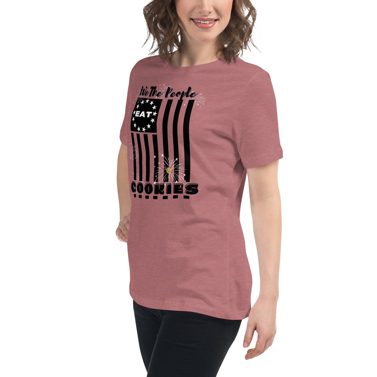 Flag Cookies Black Relaxed T-Shirt
