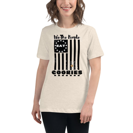 Flag Cookies Black Relaxed T-Shirt