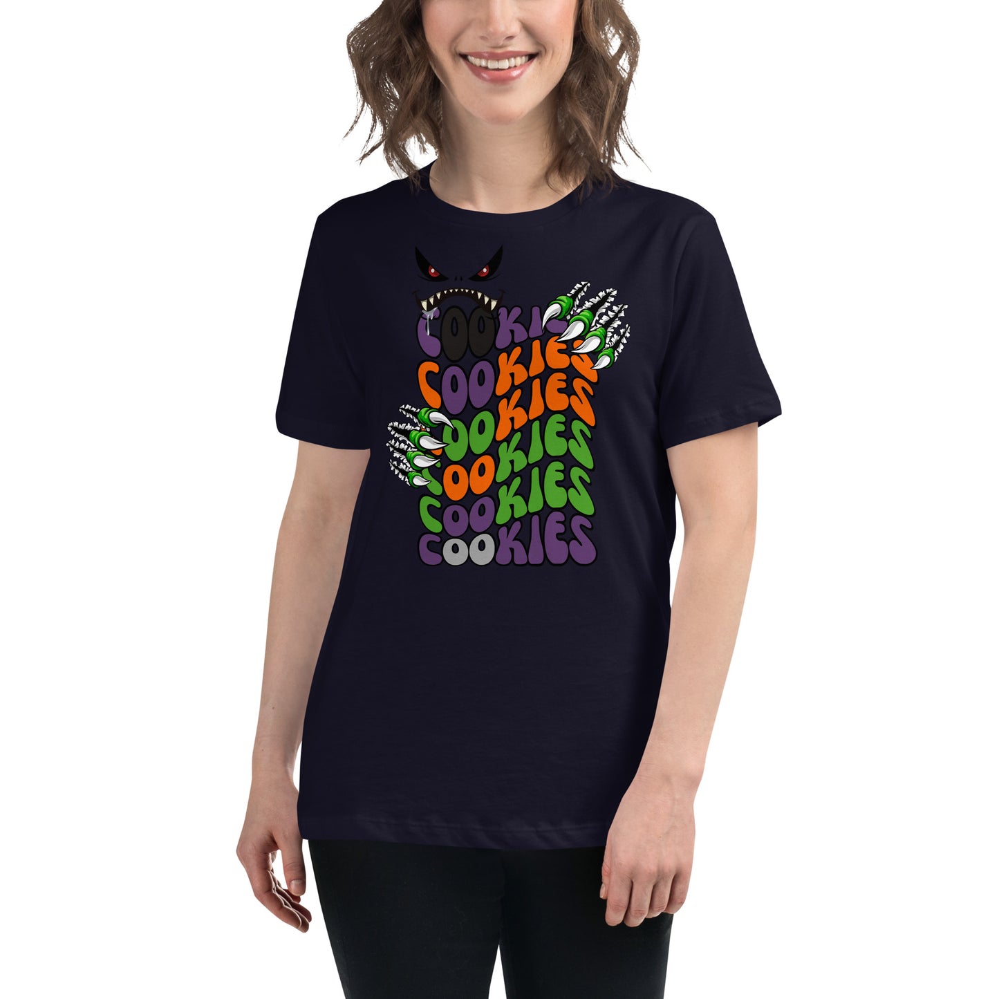 Halloween Cookie Monster Relaxed T-Shirt