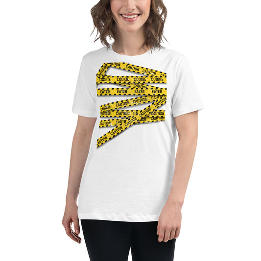 Caution Cookie Eater Relaxed T-Shirt