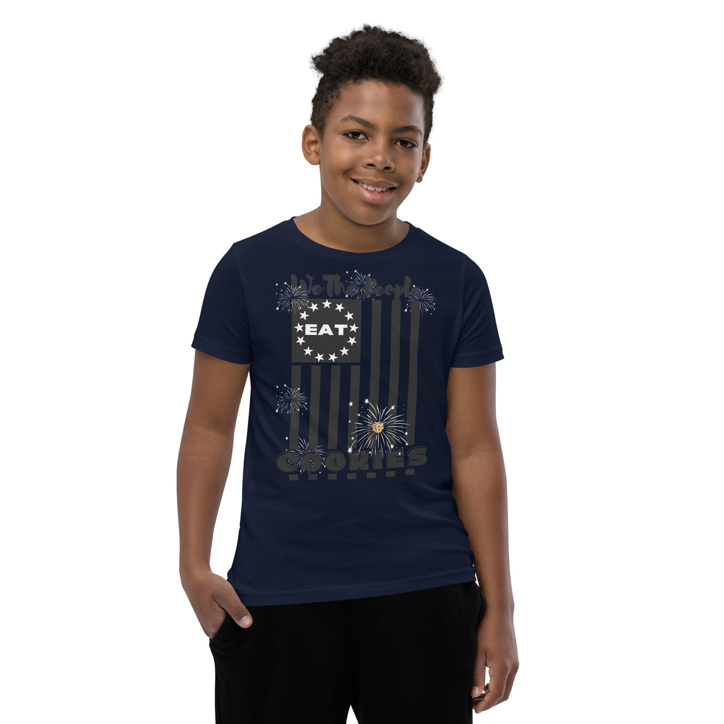 Flag Cookies Black T-Shirt